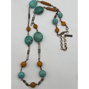 Jan Michaels San Francisco Asian‎ Inspired Turquoise Color Bead Long Necklace